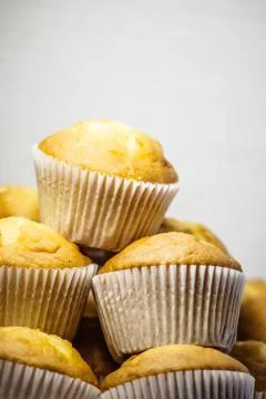 Muffins on plate Stock Photos