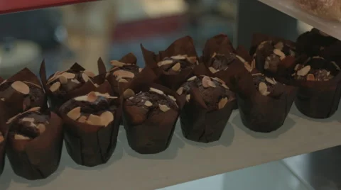 Muffins Slow Dolly Stock Footage 55287044