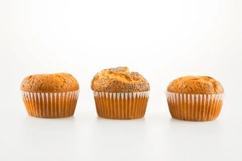 Muffins in studio background Stock Photos