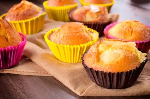 Muffins on the table Stock Photos