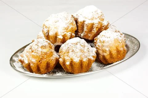 Muffins on white background Stock Photos