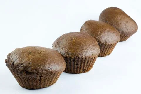 Muffins on white background Stock Photos