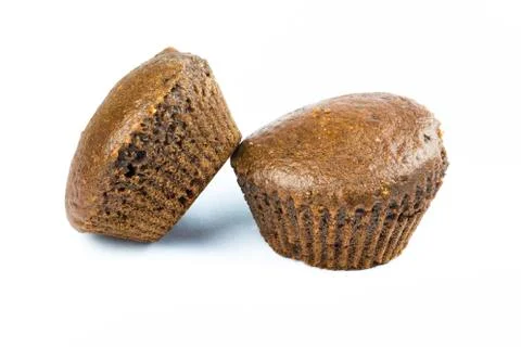 Muffins on white background Stock Photos