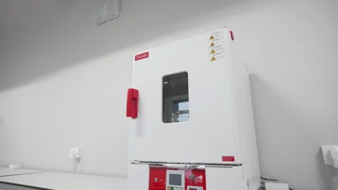 Muffle furnace used for sample processing in laboratory Stock Footage 306416350