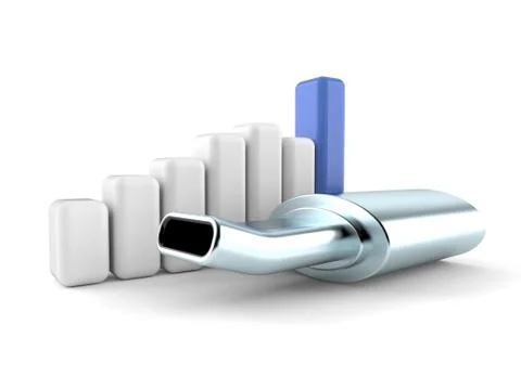 Muffler with chart Stock Illustration