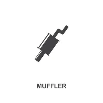 Muffler creative icon. Simple element illustration. Muffler concept symbol Stock Illustration