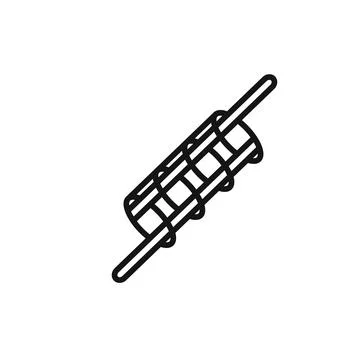 Muffler icon logo sign vector outline Stock Illustration