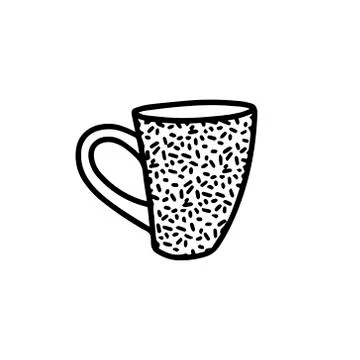 A mug with an abstract pattern.Vector illustration Stock Illustration