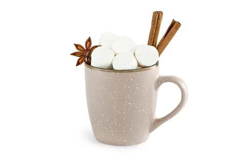 Mug and marshmallows Foto stock