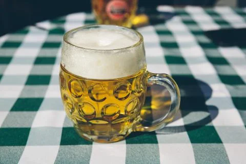 Mug of beer close up Foto stock