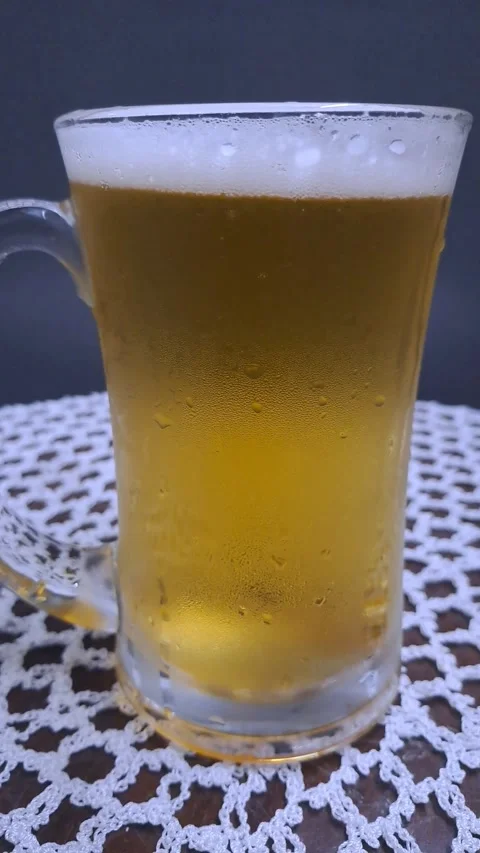 Mug of beer closeup Stock Footage 284065925