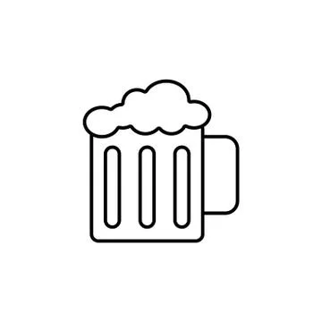 Mug of beer icon element of fast food icon for mobile concept and web apps. T Stock Illustration