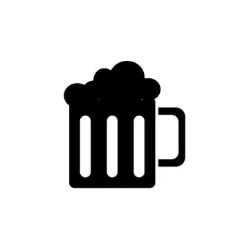 Mug of beer icon element of fast food icon for mobile concept and web apps. T Illustrazione stock