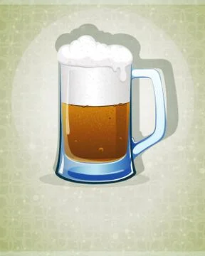 Mug with beer Stock Illustration