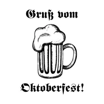 Mug of beer Illustrazione stock