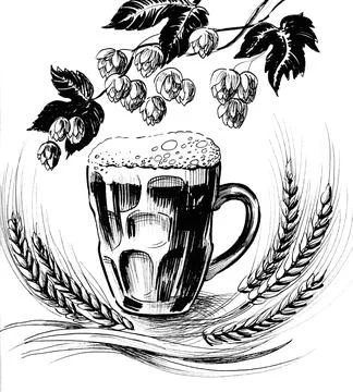 Mug of beer Illustrazione stock