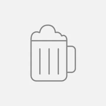 Mug of beer line icon Stock Illustration
