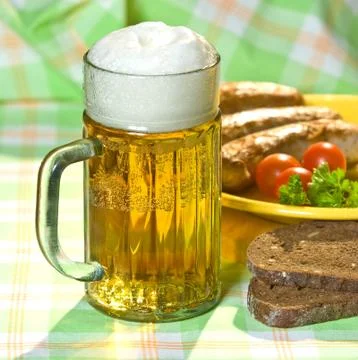 The mug of beer Stock Photos