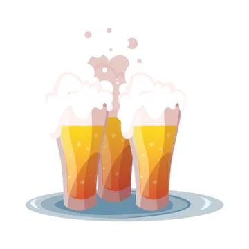 Mug of beer in white background Stock Illustration