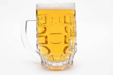 Mug of beer on a white background Stock Photos