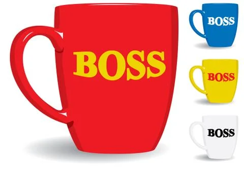 Mug for big boss. Fun. Stock Illustration