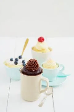 Mug cakes Stock Photos