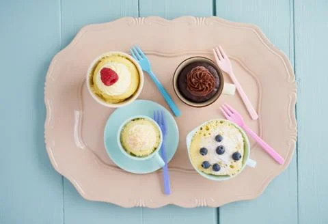 Mug cakes Foto stock