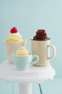 Mug cakes Stock Photos