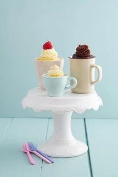 Mug cakes Foto stock