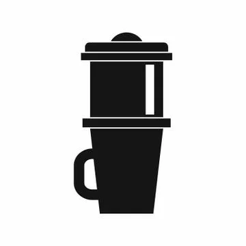 Mug for coffee icon, simple style Illustrazione stock