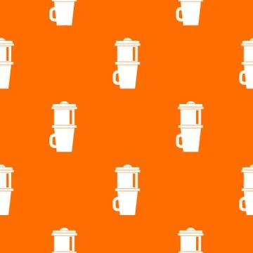 Mug for coffee pattern seamless Stock Illustration