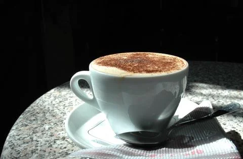 A mug of coffee on the table Foto stock