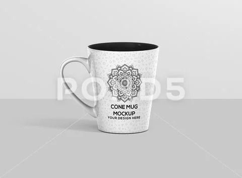 Mug cone frontview 1 PSD Template