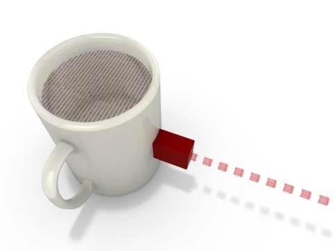 Mug connected to the internet Illustrazione stock