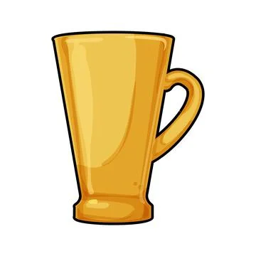 Mug cup ceramic pixel art vector illustration Stock Illustration