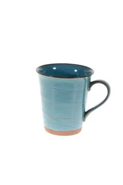 Mug cups on white background Foto stock