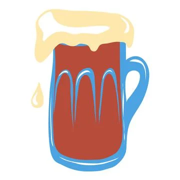 Mug of dark beer Stock Illustration