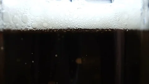 Mug Full Of Beer Moving Bubbles 2 Stock Footage 75934342