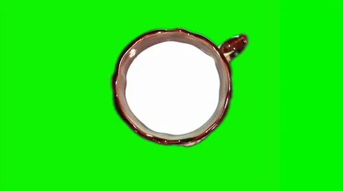Mug full of milk rotating Video stock 43167755