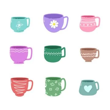 Mug hand drawn vector illustration Stock Illustration