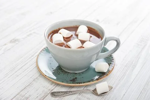 Mug with hot chocolate Stock Photos