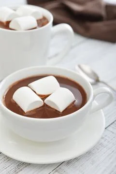 Mug with hot chocolate Stock Photos