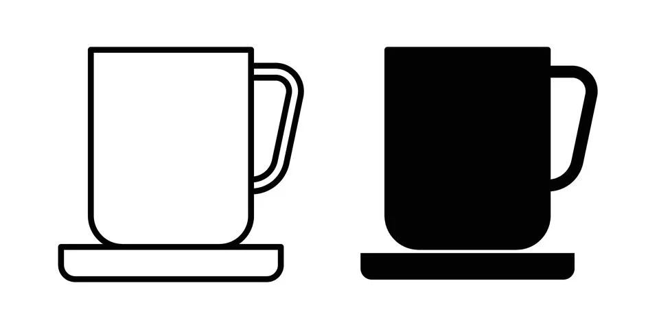 Mug icon concept. best for web design Illustrazione stock