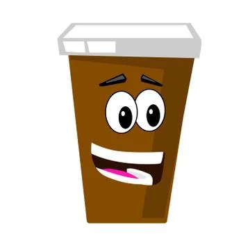 Mug icon with different drinks on a white background Stock Illustration