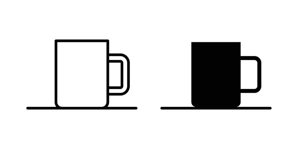 Mug icon graphic element. web icon set Stock Illustration