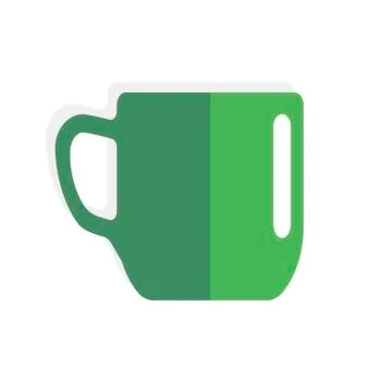Mug icon isolated on white background. Trendy flat style for graphic design, web Stock Illustration