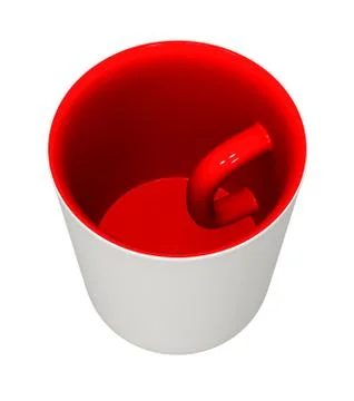 Mug inside out Stock Illustration