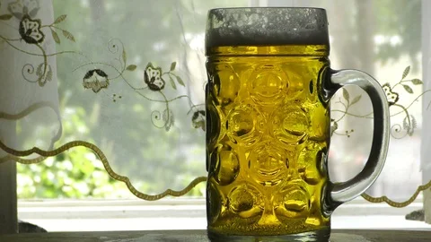 Mug of lager Stock Footage 91623477