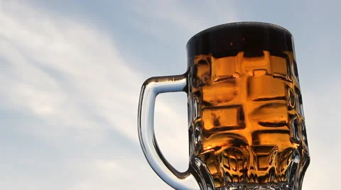Mug of light beer Stock Footage 64973230