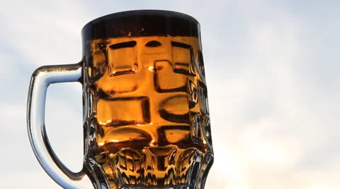 Mug of light beer Stock Footage 64973303